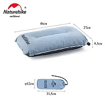 Подушка самонадувна Naturehike Sponge Automatic NH17A001-L (Light Blue), фото 3