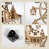 Дерев'яний пазл 3Д ROBOTIME Mechanical 3D Musical Ferris Wheel Музичне Колесо LG911, фото 3