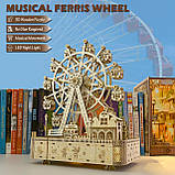 Дерев'яний пазл 3Д ROBOTIME Mechanical 3D Musical Ferris Wheel Музичне Колесо LG911, фото 11