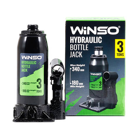 Домкрат гідравлічний пляшковий Winso 3т 180-340мм, фото 3