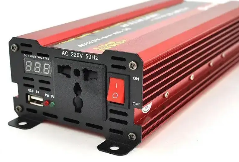Перетворювач автоінвертор NV-1500 12v 220v 1500 W на прикурювач авто апроксимована синусоїда з екран