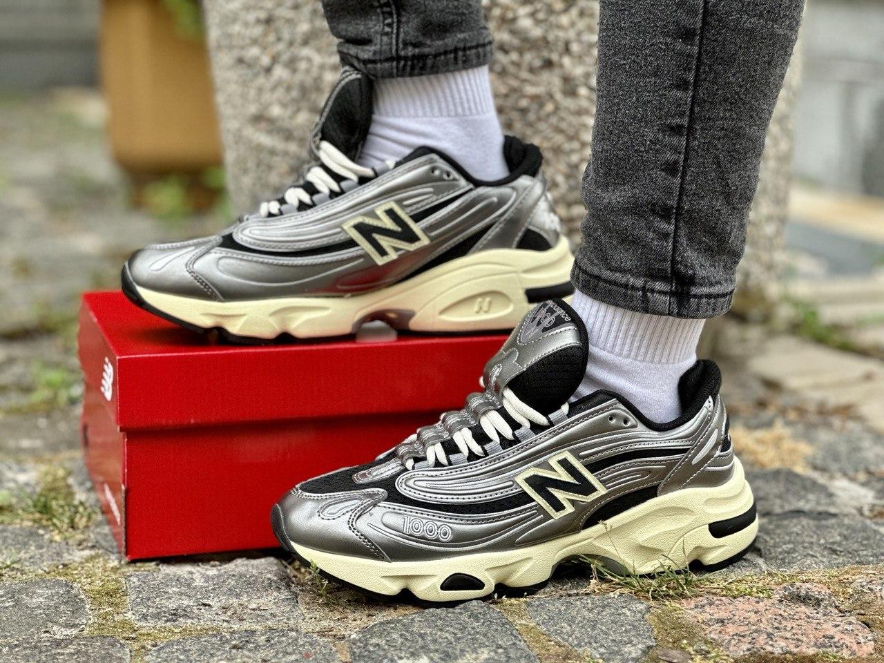 Жіночі та чоловічі кросівки New Balance 1000 Silver Metallic (Сріблясті) Нью Баланс 1000 текстиль сітка унісекс демісезон