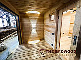 Мобільна сауна з панорамними вікнами 8,0х2,6м Gartensauna-34 від Thermowood Production, фото 5