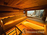 Мобільна сауна з панорамними вікнами 8,0х2,6м Gartensauna-34 від Thermowood Production, фото 9