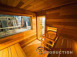 Мобільна сауна з панорамними вікнами 8,0х2,6м Gartensauna-34 від Thermowood Production, фото 10