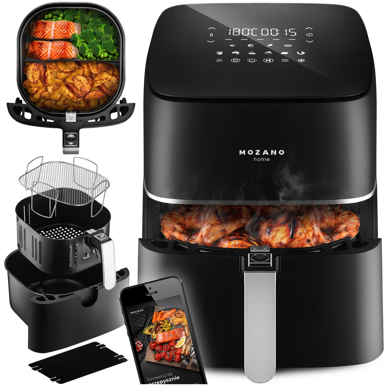 Аерофритюрниця Mozano Air Fry Master 1700 Вт 8 л