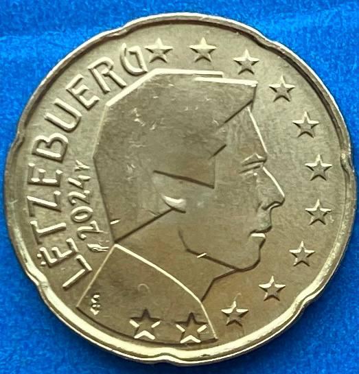 Монета Люксембурга 20 євроцентів 2007-24 рр, фото 1