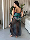 Суцільний мармуровий зелений купальник великих розмірів, фото 5