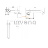 Змішувач прихованого монтажу для раковини, Dafni, хромований, BP-88-U01, фото 5