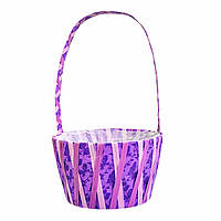Кошик для квітів рафії фіолетовий