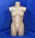 Манекен жіночий торс (тулуб) тілесного кольору, фото 4