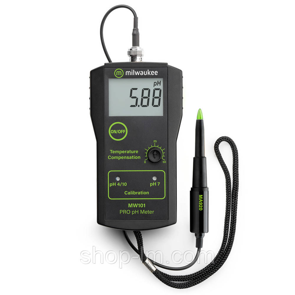 Професійний PH-метр Milwaukee MW101 - SOIL PRO 0.00-14.00pH ±0.02 pH, ручна кал., Угорщина