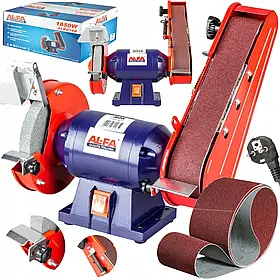 Точило дисково-стрічкове ALFA ALBG18B + Стрічка для точилки Einhell МС-US 240/350 (5 шт.)