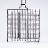 Решітка для мангалу 55×25×4 (см) сітка для гриля з нержавіючої сталі для шашлику, стейку професійна, фото 2