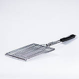 Решітка для мангалу 55×25×4 (см) сітка для гриля з нержавіючої сталі для шашлику, стейку професійна, фото 3