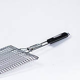 Решітка для мангалу 55×25×4 (см) сітка для гриля з нержавіючої сталі для шашлику, стейку професійна, фото 4