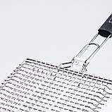 Решітка для мангалу 55×25×4 (см) сітка для гриля з нержавіючої сталі для шашлику, стейку професійна, фото 5