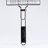 Решітка для мангалу 55×25×4 (см) сітка для гриля з нержавіючої сталі для шашлику, стейку професійна, фото 6