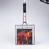 Решітка для мангалу 55×25×4 (см) сітка для гриля з нержавіючої сталі для шашлику, стейку професійна, фото 9