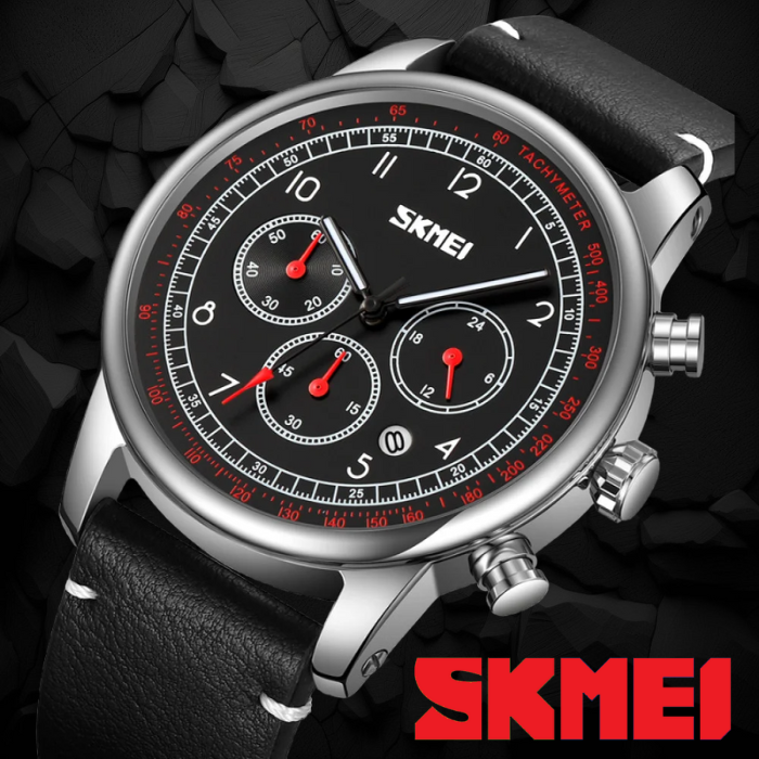 Чоловічий кварцовий годинник Skmei 9318BKBK Black