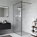 Перегородка для душа 2000*600мм Loft скляна прозора, зі штангою, фото 2