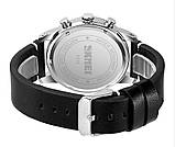 Чоловічий кварцовий годинник з хронографом і датою Skmei 9318BEBK Beige-Black, фото 5