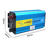 Інвертор LVYUAN P3024EU 3000W | 6000W, перетворювач напруги 12V/24V DC, 110V/220V AC, 50/60Hz, USB, 2 розетки, пульт, фото 3