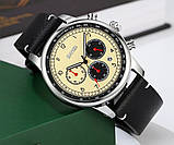 Чоловічий кварцовий годинник з хронографом і датою Skmei 9318BEBK Beige-Black, фото 3