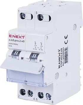 Автоматичний вимикач HL- C6/1 на DIN-рейку на три положення e.is3.pro.2.40, 2р, 40А