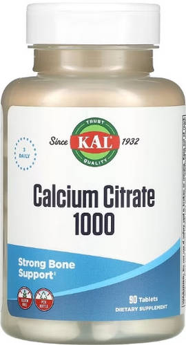 Цитрат кальция KAL Calcium Citrate 1000mg 90 tabs (ID#2189182480), цена ...
