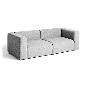 Диван модульний прямий розкладний чотиримісний MeBelle GUNNA-V 2,3 м світло-сірий у вітальню, лофт модерн