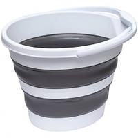 Відро складане 10л 27*34см 117-011 силікон/пластик купити дешево оптом в інтернет-магазині