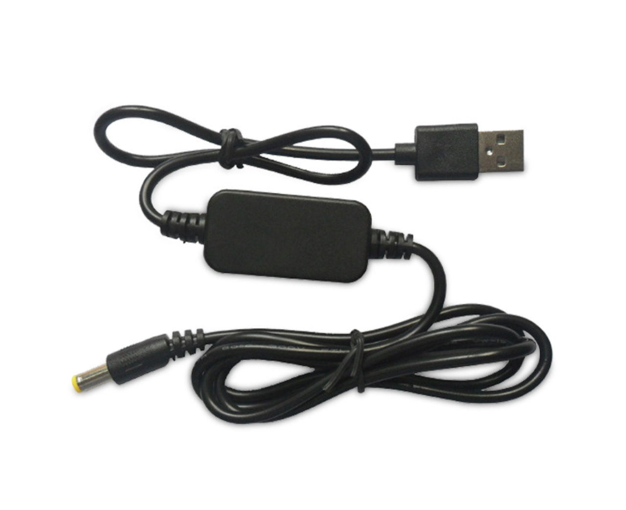 Кабель USB - DC Jack 2,5/2,1 мм, стабілізатор/перетворювач підвищувальний DC-DC 5-9В 0,6А, 1,3 метр