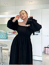 Сукня з натуральної тканини з довгими рукавами норма + батал, фото 4