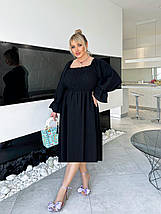 Сукня з натуральної тканини з довгими рукавами норма + батал, фото 5