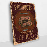 Дерев'яний постер Асортимент м'яса А5, фото 2