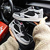 Чоловічі кросівки Nike Air Jordan 1 Retro Low Travis Scott Cactus Jack (Сірі) Найк Джордан Тревіс Скотт нубук замша, фото 9