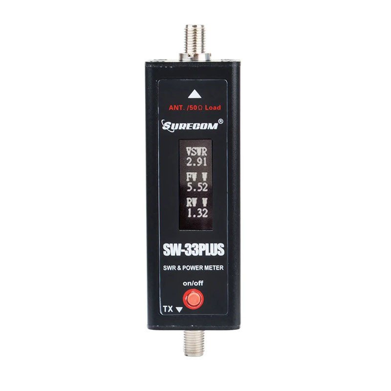 SURECOM SW-33 Plus VHF/UHF 100W 125-525МГц вимірювач ВЧ потужності та КСВ + навантаження і набір перехідників