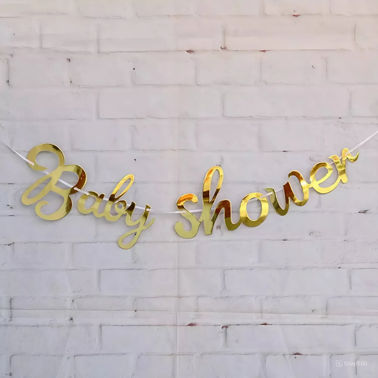 Прапорці паперові BABY SHOWER | Золото пропис