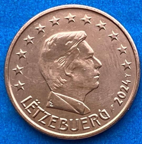 Монета Люксембурга 5 євроцентів 2024 р, фото 1