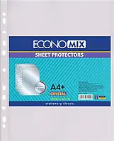 Файли для документів пластикові (А4+, глянсові, 30мкм, 100шт) Economix Crystal E31102