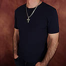 Срібний хрестик чоловічий кулон "Меч". Спаси Збережи. Освячений православний хрест із срібла 925, фото 2