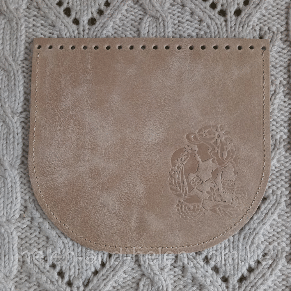 Клапан для сумки "Мавки". Колір "Слонова кістка"., фото 1