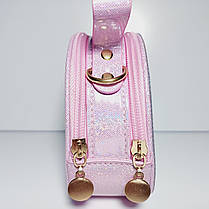 Дитяча лакова сумочка з плаваючіми блискавками для дівчинки довга регульована ручка, фото 3
