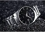 Чоловічий кварцовий годинник Curren 8106 Silver-Black, фото 4
