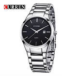 Чоловічий кварцовий годинник Curren 8106 Silver-Black, фото 2