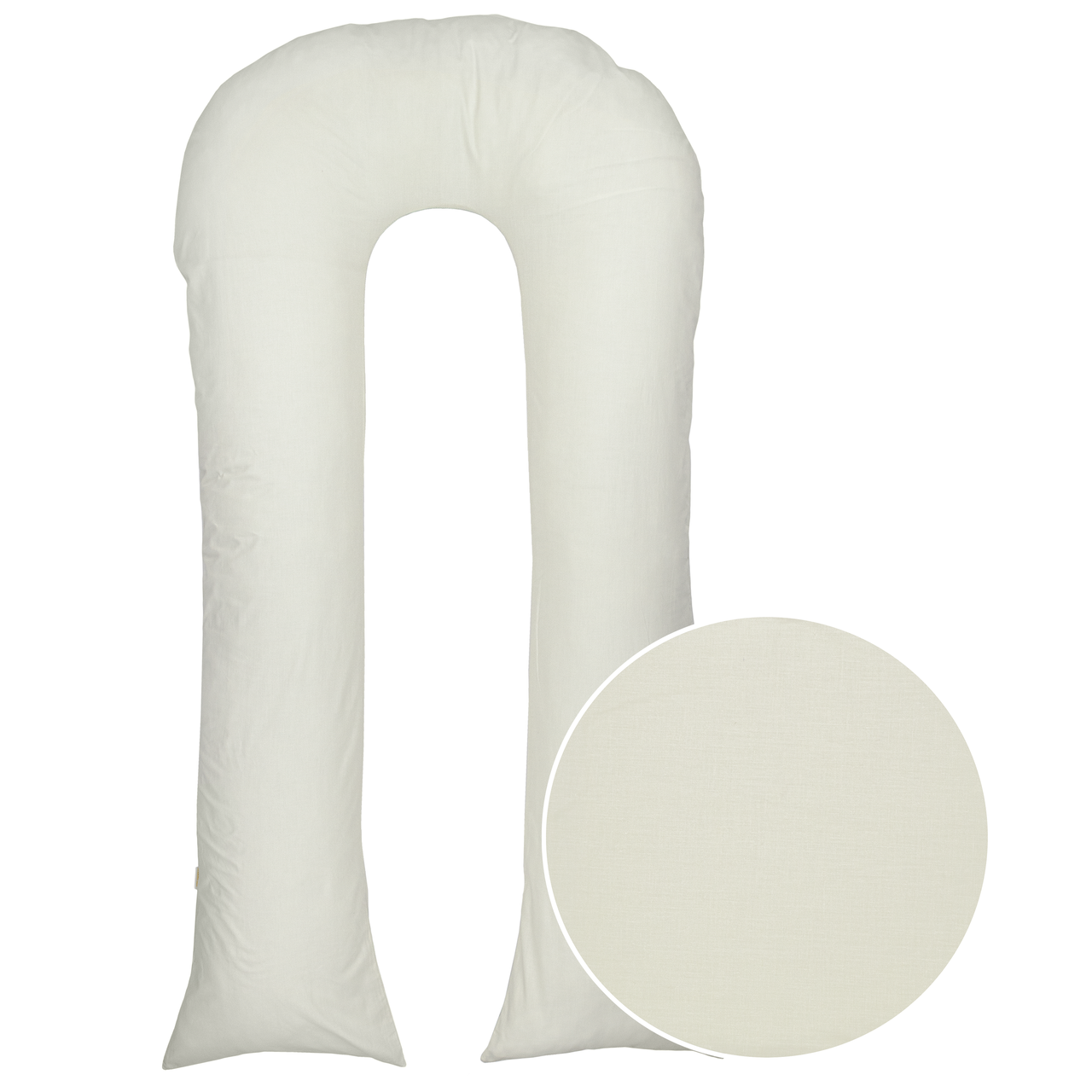 Наволочка на подушку для вагітних і годування U-340 150х87 см Пряжене молоко, фото 1