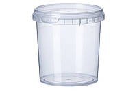 Ємність з кришкою 0,5 л, cтакан - відро без ручки кругле, пластикові ємність, тара