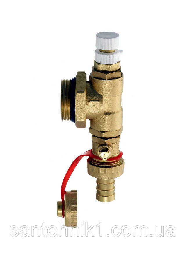 Торцева секція Danfoss FHF-EM з ручним повітровідвідником і зливним краном. Арт. 088U0581