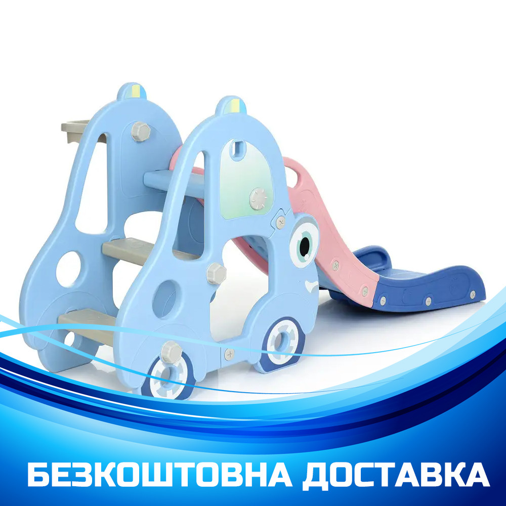 Гірка машинка з баскетбольним кільцем Bambi L-CC01-4 | Гірка машинка Блакитна, фото 1